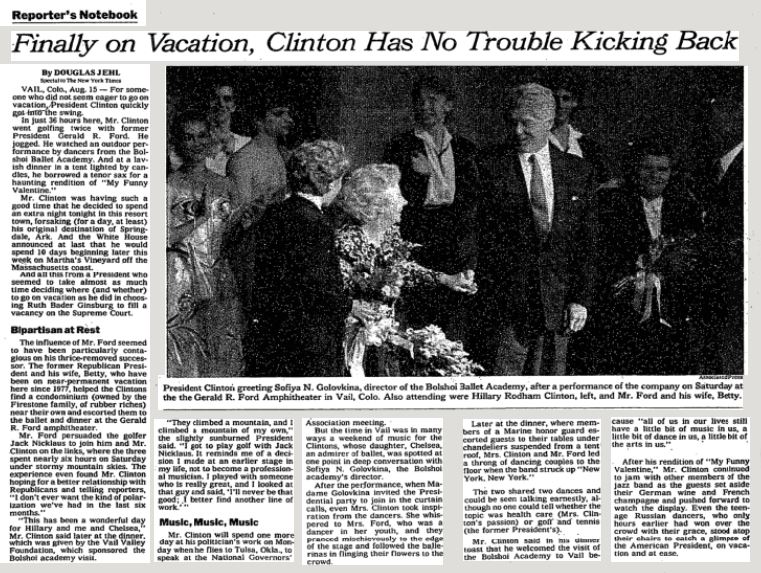 A clipping from the New York Times.