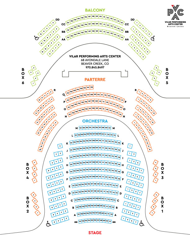 Mountain Arts Center Seating Chart